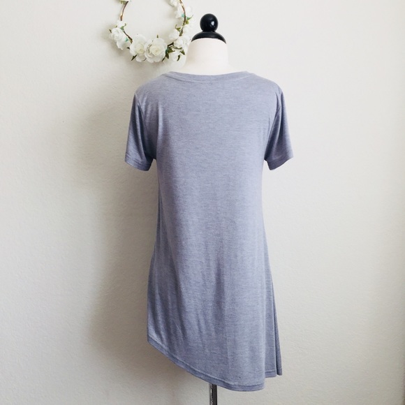 Gathered Grey Tee - Picture 4 of 5